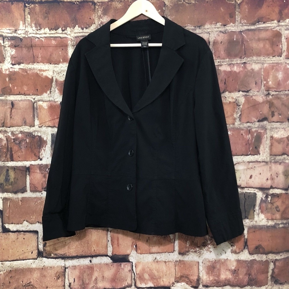 Lane Bryant Womens Black Long Sleeve Jacket - Size